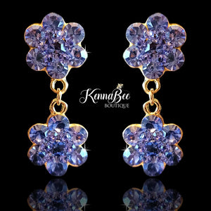 Periwinkle Double Flower Dangles