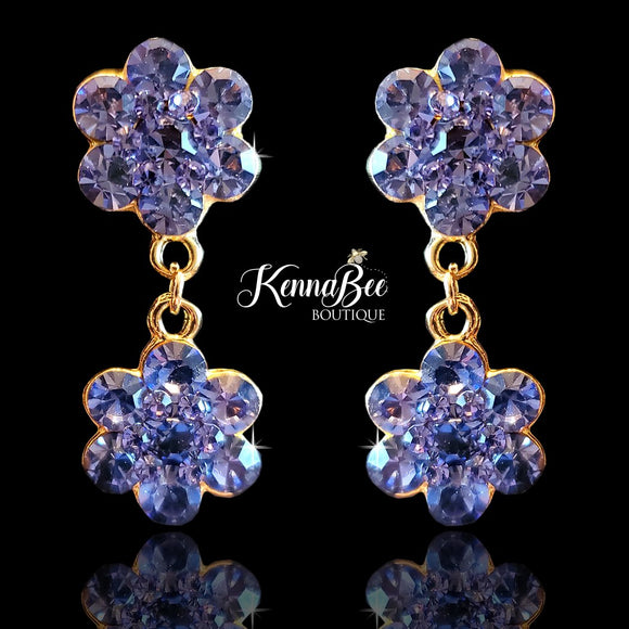 Periwinkle Double Flower Dangles