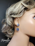 Periwinkle Double Flower Dangles