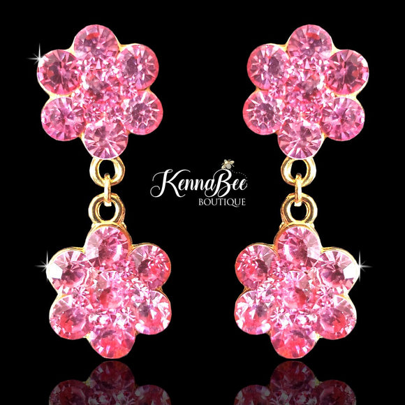 Light Pink Double Flower Dangles