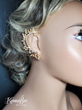 Gold Rhinestone Ear Cuffs