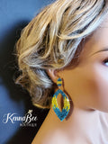 Turquoise Yellow Ombre Marquis