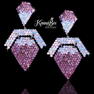 Violet/AB Ombre Hinged Diamond Points