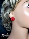 Red Large Studs