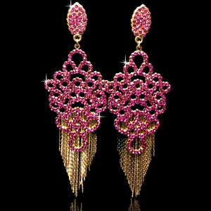 Fuchsia Gold Fringe