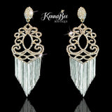 Crystal Filigree with Silver Fringe