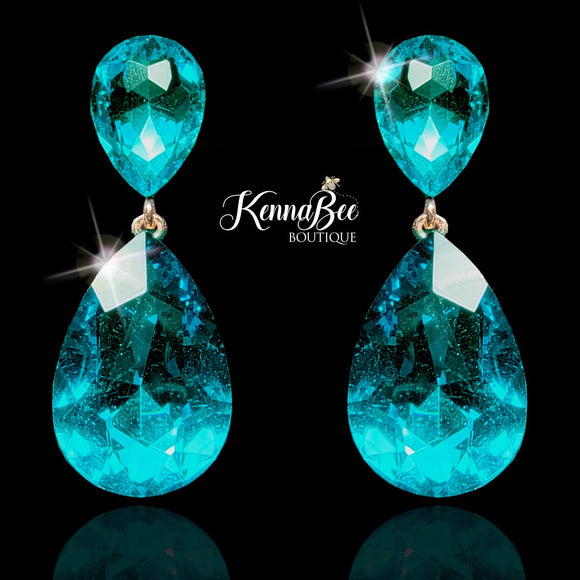 CLIP-ON Turquoise KK Large Drops