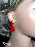 CLIP-ON Red KK Large Drops
