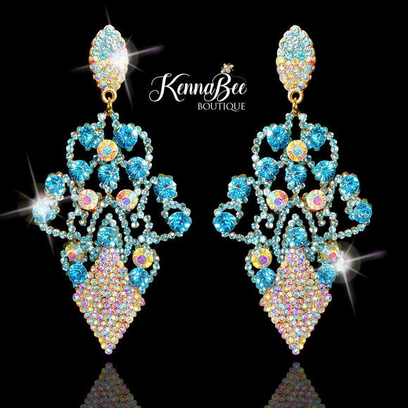 AB/Aqua Large Diamond Point Ombre